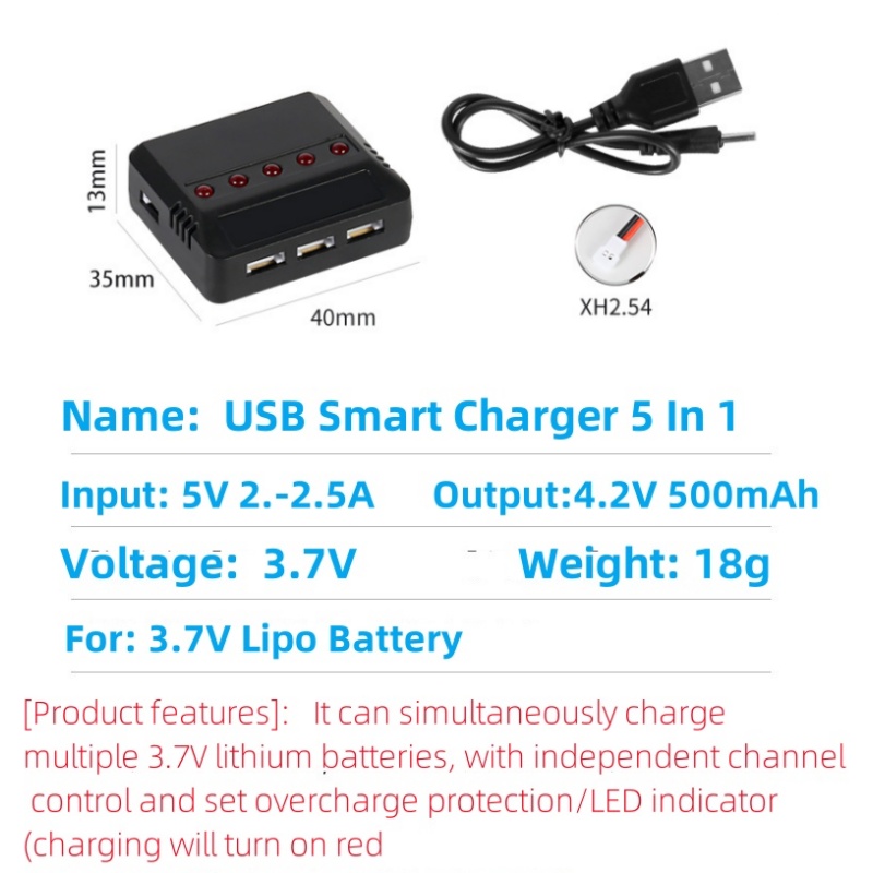Syma X5HW X5HC X5C X5SW 3.7V 5 - Drone Battery Adapter บทวิจารณ์และราคา