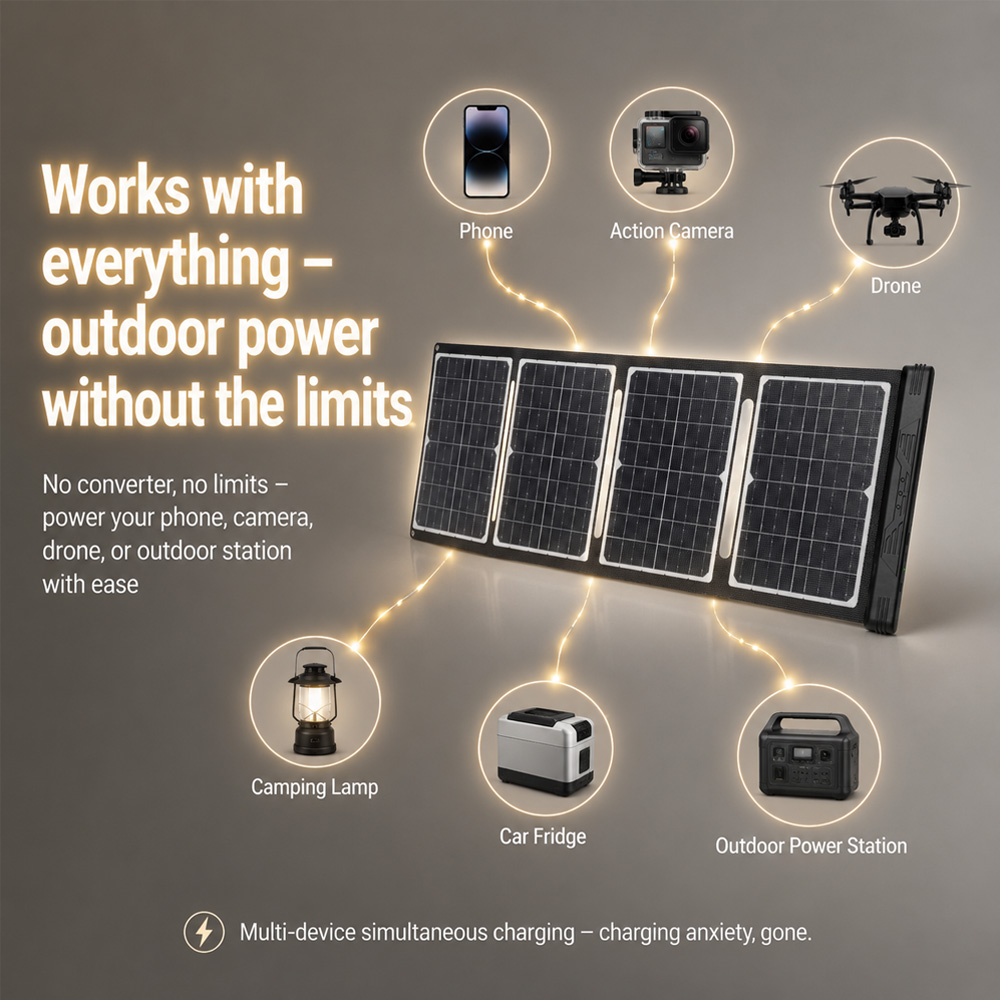 แผงโซลาร์เซลล์แบบพับได้ กำลังไ - Drone Solar Charger บทวิจารณ์และราคา