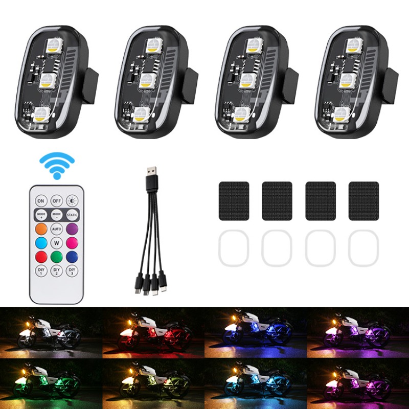 ไฟสโตรบ LED RGB สำหรับมอเตอร์ไ - Drone Beacon Light บทวิจารณ์และราคา
