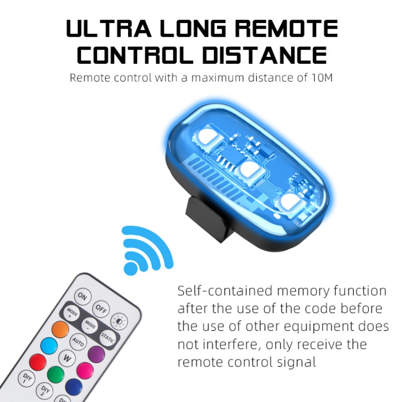 ไฟสโตรบ LED RGB สำหรับมอเตอร์ไ - Drone Beacon Light บทวิจารณ์และราคา